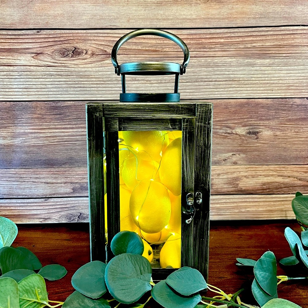 NEW!! Decorative Lemon Filled Lantern